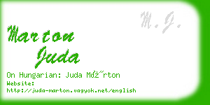 marton juda business card